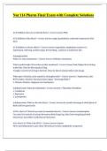 Nur 114 Pharm Final Exam with Complete Solutions 2024&sol;2025