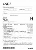 AQA GCSE POLISH PAPER 4 2024 &lpar;8688&sol;WH&colon; Writing Higher Tier&rpar;