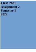 LRM2601 Assignment 2 Semester 1