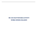 NR 103 CEAP FOCUSED ACTIVITY WORK/SCHOOL BALANCE