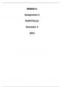 MNM2615 Assignment 3 &lpar;Detailed Answers&rpar; PORTFOLIO Semester 2 2024