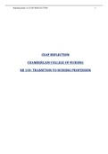 CEAP REFLECTION CHAMBERLAIN COLLEGE OF NURSING NR 103