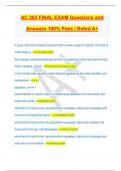 AC 202 FINAL EXAM Questions and Answers 100&percnt; Pass &vert; Rated A&plus;