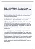 Real Estate Chapter 30 Property and Community Association Management Exam