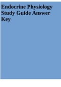 Endocrine Physiology Study Guide Answer Key