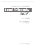 LAW LJU 4801 / LAW LJU4801 Study Guide/Test guide only for Legal Philosophy