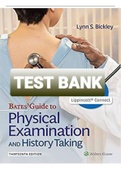 Bates&rsquo; Guide To Physical Examination and History Taking 13th Edition Bickley Test Bank