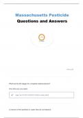  MASSACHUSETTS PESTICIDE EXAM 2 QUESTIONS AND ANSWERS