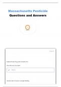   MASSACHUSETTS PESTICIDE APPLICATOR TEST QUESTIONS AND ANSWERS