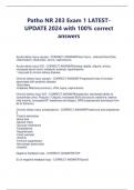 Patho NR 283 Exam 1 LATESTUPDATE 2024 with 100&percnt; correct  answers