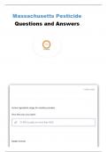 MASSACHUSETTS PESTICIDE TEST 2 QUESTIONS AND ANSWERS