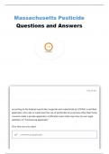 MASSACHUSETTS PESTICIDE LICENSE EXAM QUESTIONS AND ANSWERS