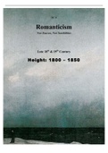 UvA Kunstgeschiedenis - Inleiding 3 - Hoorcollege 4 - DE ROMANTIEK (Romanticism) - Samenvatting