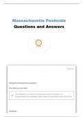 MASSACHUSETTS PESTICIDE COURSE CORE MANUAL 1-3 QUESTIONS AND ANSWERS