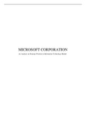 MICROSOFT CORPORATION an analysis on Strategic Position in Information Technology Market