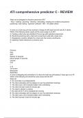 ATI comprehensive predictor C - REVIEW Exam 2024&sol;2025 Questions With Completed & Verified Solution &period;