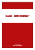 Reaksie deur Vernon February - opsomming 