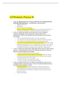 ATI Pediatric Practice B COMPLETE SOLUTIONS A+