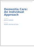 Dementia Care&colon; An Individual Approach &lpar;Distinction standard&rpar;