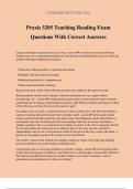 Praxis 5205 Teaching Reading Exam Questions With Correct Answers