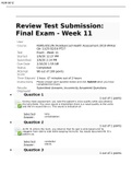 Exam (elaborations) NUR 6512 Review Test Submission Final Exam Week 11