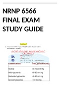 NRNP 6566 FINAL EXAM STUDY GUIDE