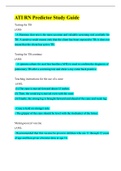 ATI RN Predictor Study Guide 2019&lpar;Latest Version Updated&rpar; Guaranteed A&plus;Guide