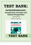 PATHOPHYSIOLOGY INTRODUCTORY CONCEPTS AND CLINICAL PERSPECTIVES 2ND EDITION TEST BANK BY THERESA CAPRIOTTI ISBN-978-0803694118 This is a Test Bank (Study Questions and complete Answers to all chapters (1-47) of the book) to help you study better and give 