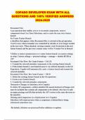 COPADO DEVELOPER EXAM WITH ALL QUESTIONS AND 100&percnt; VERIFIED ANSWERS 2024-2025