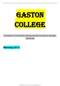 Gaston College     Essentials of Psychiatric Mental Health Nursing 8e Morgan, Townsend  Nursing (211)