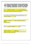 ATC ENON EXAM NEWEST EXAM QUESTIONS AND CORRECT ANSWERS &vert; ALREADY GRADED A&plus; &vert; VERIFIED ANSWERS &vert; STUDY THIS ONE&excl;