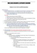 NR324: Exam 1 Study Guide|Latest Version