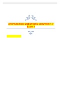 ATI PRACTICE QUESTIONS CHAPTER 1-7 Exam 1