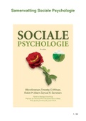 Sociale Psychologie samenvatting - 9e editie 