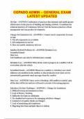 COPADO CURRENT PACKAGED EXAMS WITH DETAILED QUESTIONS AND 100&percnt; VERIFIED ANSWERS 2024&sol;2025