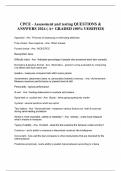 CPCE - Assessment and testing QUESTIONS &  ANSWERS 2024 &lpar; A&plus; GRADED 100&percnt; VERIFIED&rpar;