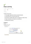 College notes Deep Learning deel 1 (XM_0083), Master VU AI