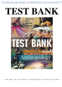TEST BANK FOR THE ESSENCE OF ANTHROPOLOGY 4TH EDITION HAVILAND