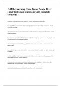 NAUI eLearning Open Water Scuba Diver Final Test Exam questions with complete solutions&period;