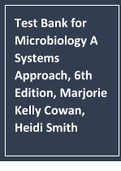Test Bank for Microbiology A Systems Approach, 6th Edition, Marjorie Kelly Cowan, Heidi Smith