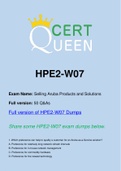 HP Certification HPE2-W07 Questions and Answers