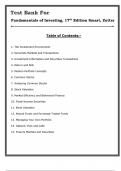 Test Bank For Fundamentals of Investing&comma; 14th Edition&comma; Smart&comma; Zutter&comma; 9780135662212