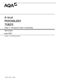 AQA A LEVEL PSYCHOLOGY 7182&sol;2 PSYCHOLOGY IN CONTEXT MARK SCHEME JUNE 2021 VERSION&colon; 1&period;0 FINAL MARK SCHEME