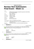 Exam (elaborations) Exam (elaborations) NUR 6512 Review Test Submission Final Exam Week 11 Review Test Submission: Final Exam - Week 11 User Course NURS-6512N-34,Advanced Health Assessment.2019 Winter Qtr 11/25-02/16-PT27 Test Exam - Week 11 Started 2/9/2