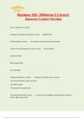 Business 101&colon; Midterm 3 Correct Answers Latest Version