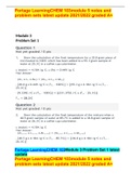 Portage LearningCHEM 103module 5 notes and problem sets latest update 2021&sol;2022 graded A&plus;
