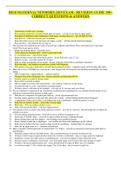 HESI MATERNAL NEWBORN 2019 EXAM - REVISION GUIDE 190&plus; CORRECT QUESTIONS & ANSWERS