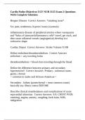 NUR 3125 University Of Central Florida -Cardio Patho Objectives UCF NUR 3125 Exam 2 Questions With Complete Solutions&period;