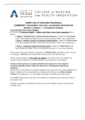 N4465 Care of Vulnerable Populations COMMUNITY ASSESSMENT, ANALYSIS, and NURSING INTERVENTION Modules 1-3 (Weeks 1 – 3) Assignment Template/NURS 44654465 Windshield Assignment