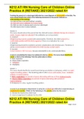 N212 ATI RN Nursing Care of Children Online Practice A &lpar;RETAKE&rpar; 2021&sol;2022 rated A&plus;